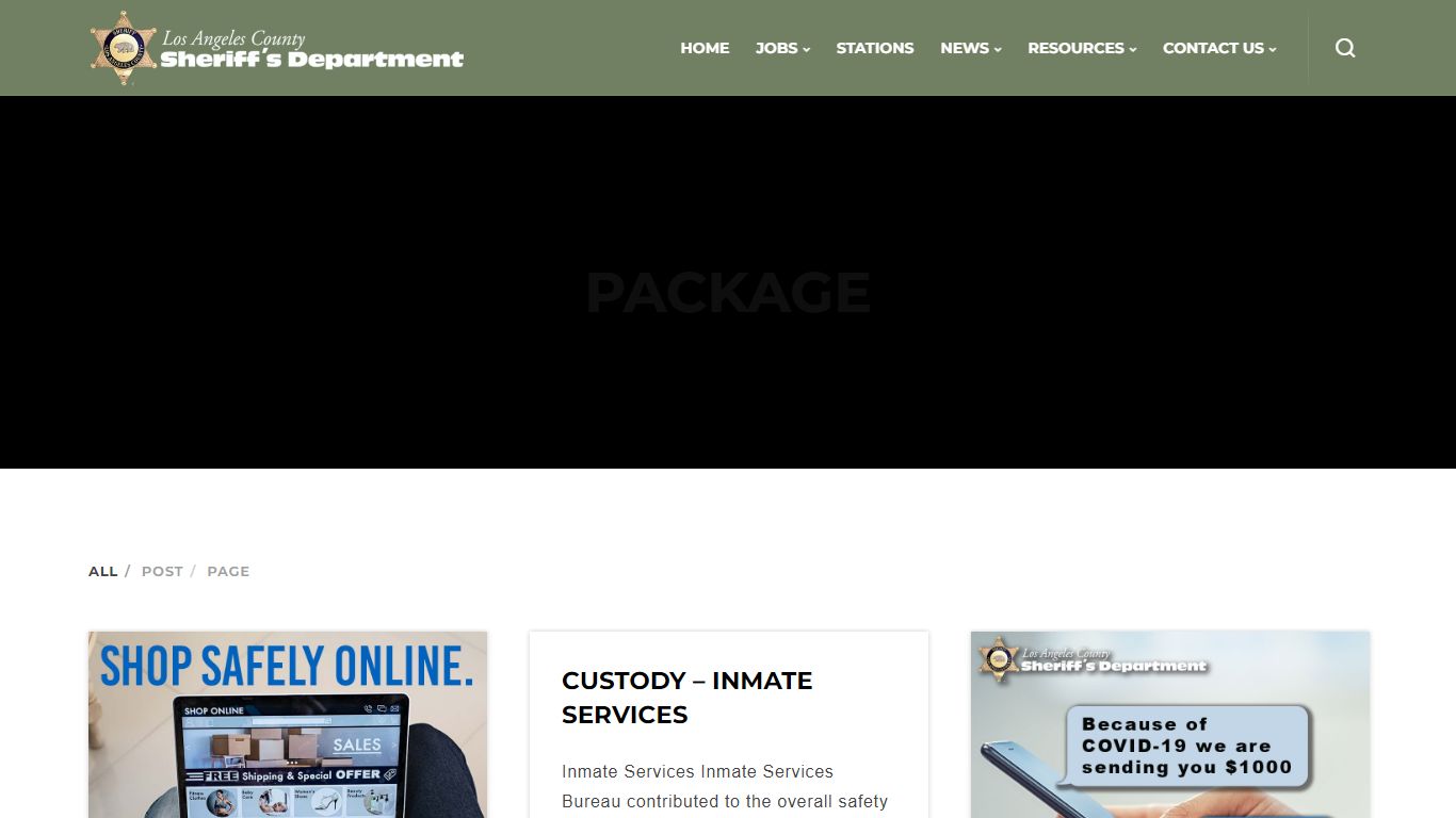 Package - Los Angeles County Sheriff's Department